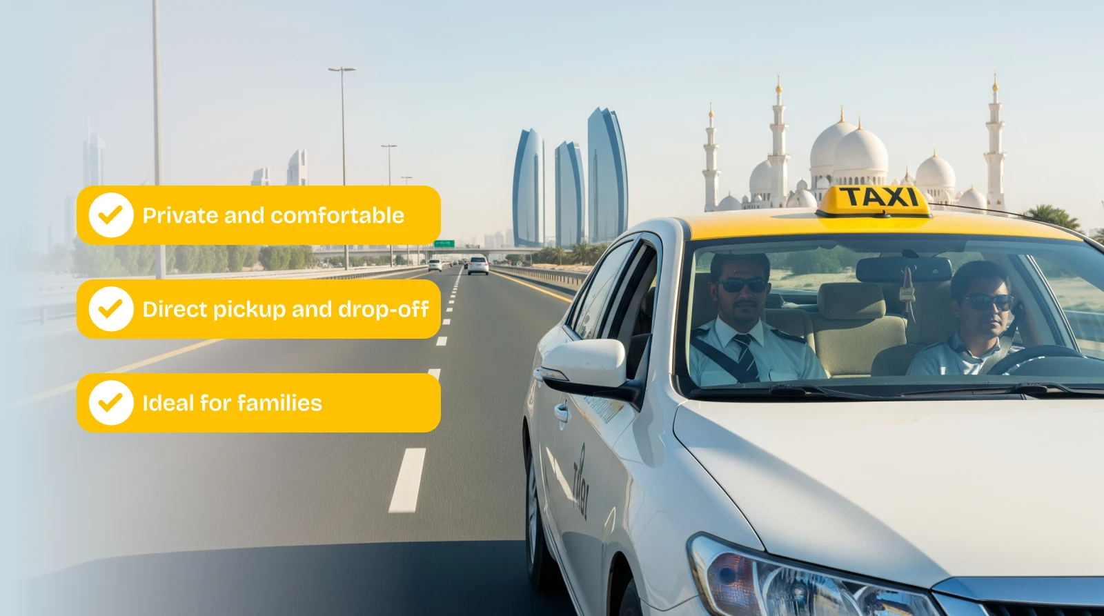 Dubai to Abu Dhabi Taxi 