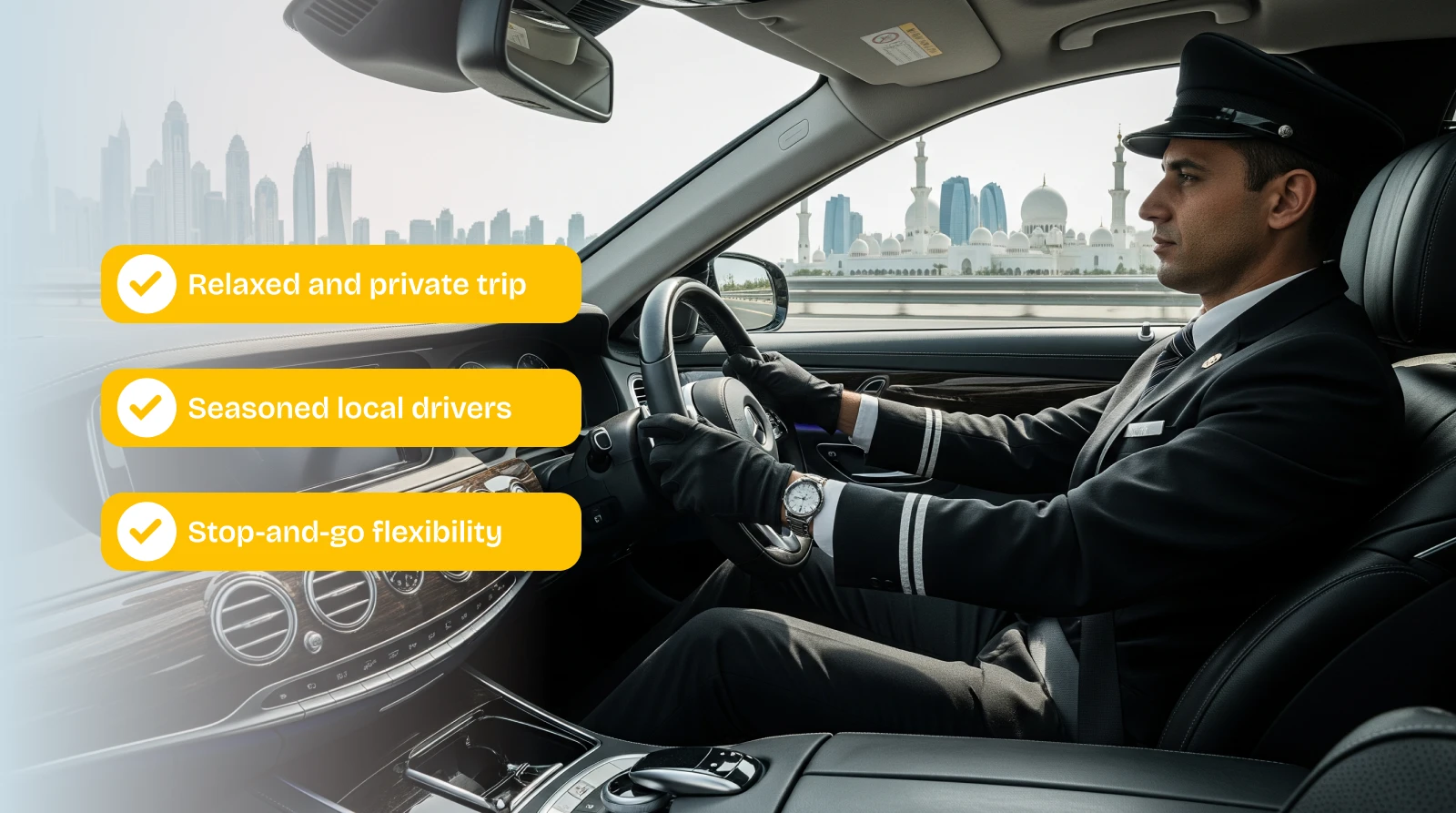 Dubai to Abu Dhabi with Private Driver 