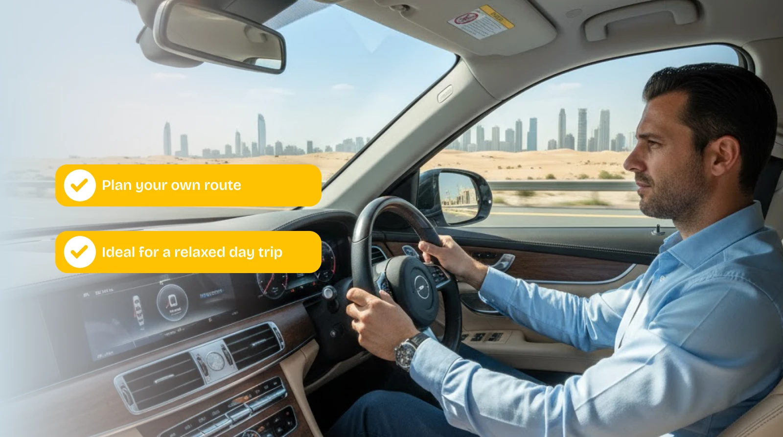 Dubai to Abu Dhabi by Self-driving