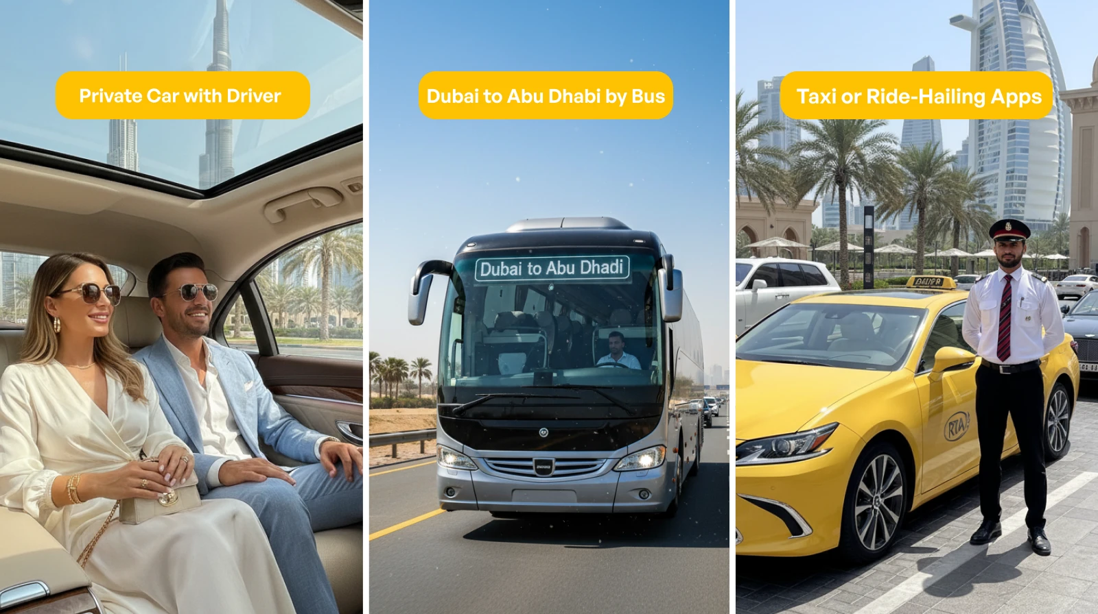 How to Go from Dubai to Abu Dhabi for Visitors